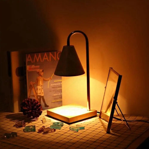 Aroma Diffuser Candle Warmer Lamp Aromatherapy Solid Wood Base Candle Heating Lamp Desk Lamp EU Plug Candle Melt Warmer Indoor